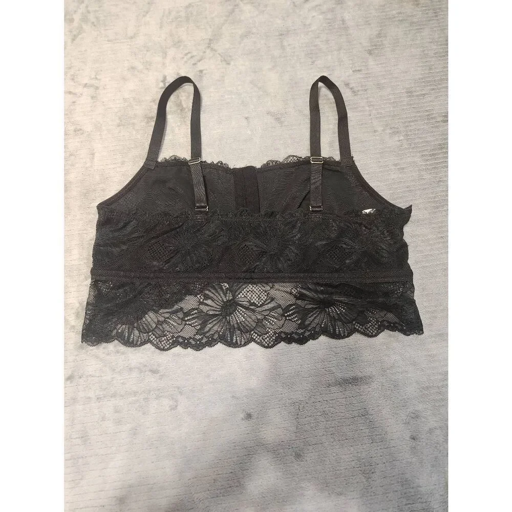 Auden Unlined Bralette Black Lace size L